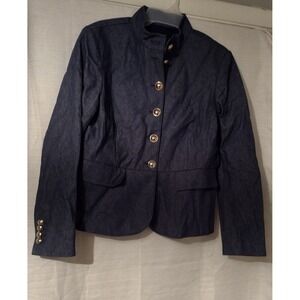 Ann Taylor Denim Blazer Jacket Size 8 – Vintage Look Tailored Style